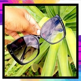 stylish black oval sunnies sq