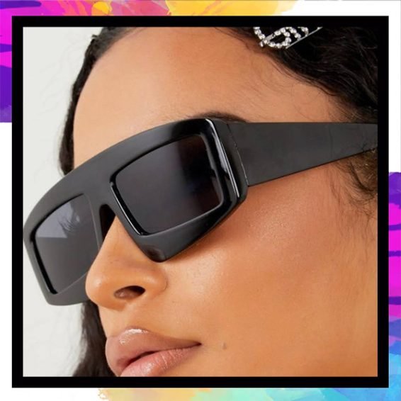 thick frame black skinny sunglasses sq